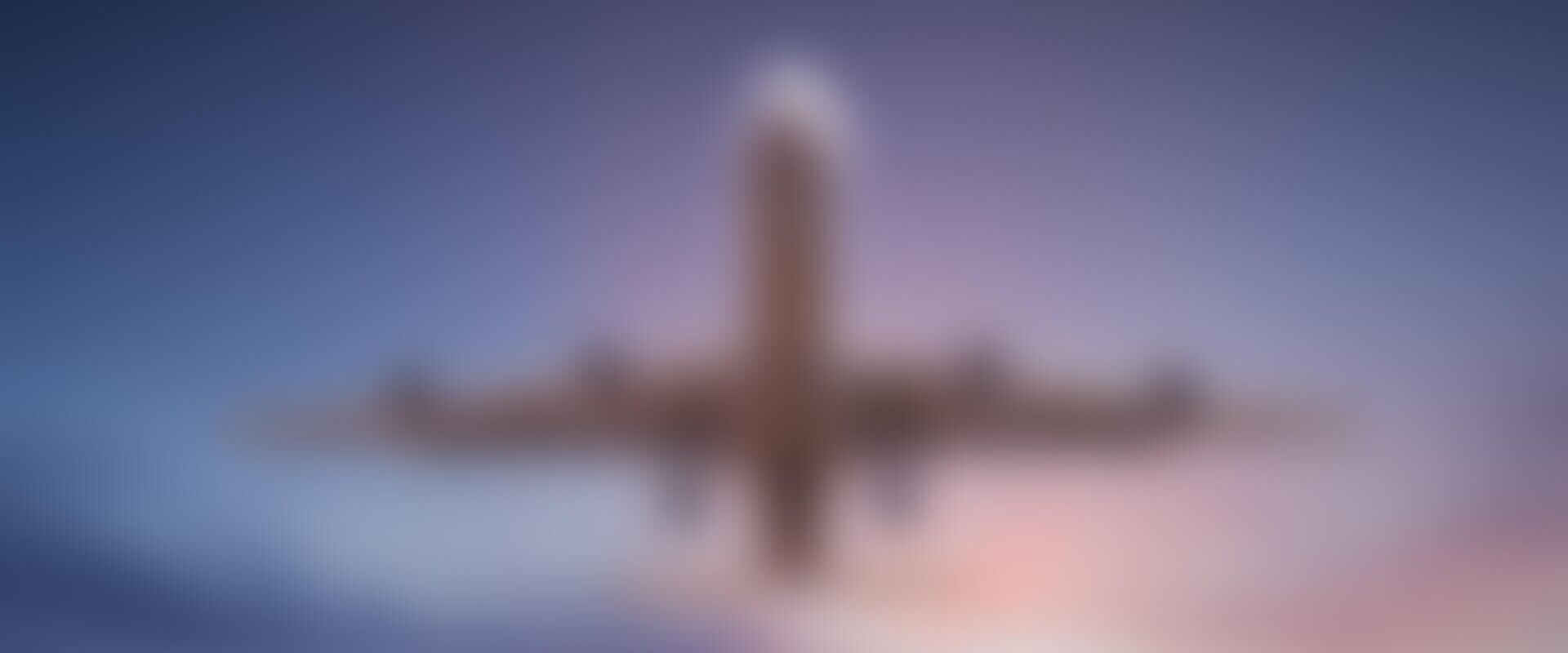 Startendes Flugzeug